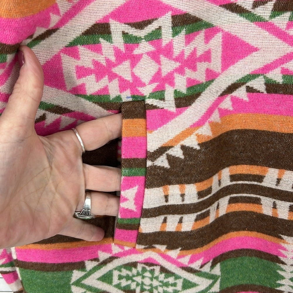 Blueb Colorful Aztec Printed Button Front Oversiz… - image 6